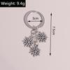 Cute Alloy Snowflake Keychain Metal Key Ring for Men Women Key Holder Handbag Pendants DIY Jewlery Accessories