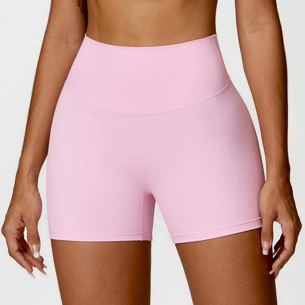 Shaved High Waisted Yoga Shorts, Cinching Belly, Peach Lifting Buttocks, Running And Fitness Pants, Tight Fitting Sports Shorts