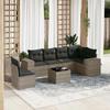 VidaXL Garden Lounge Set with Cushions 7 Pcs, Patio Sofas, Patio Furniture Set, Outdoor Furniture, Grey 3254977