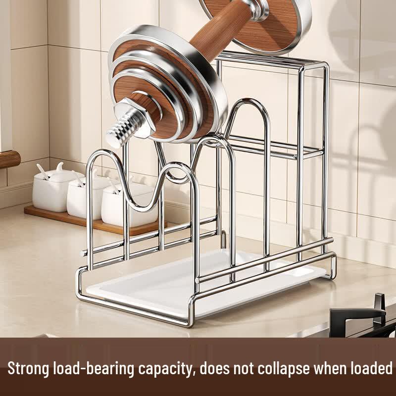Brangdy Stainless Steel Countertop Kitchen Organizer with Knife Holder