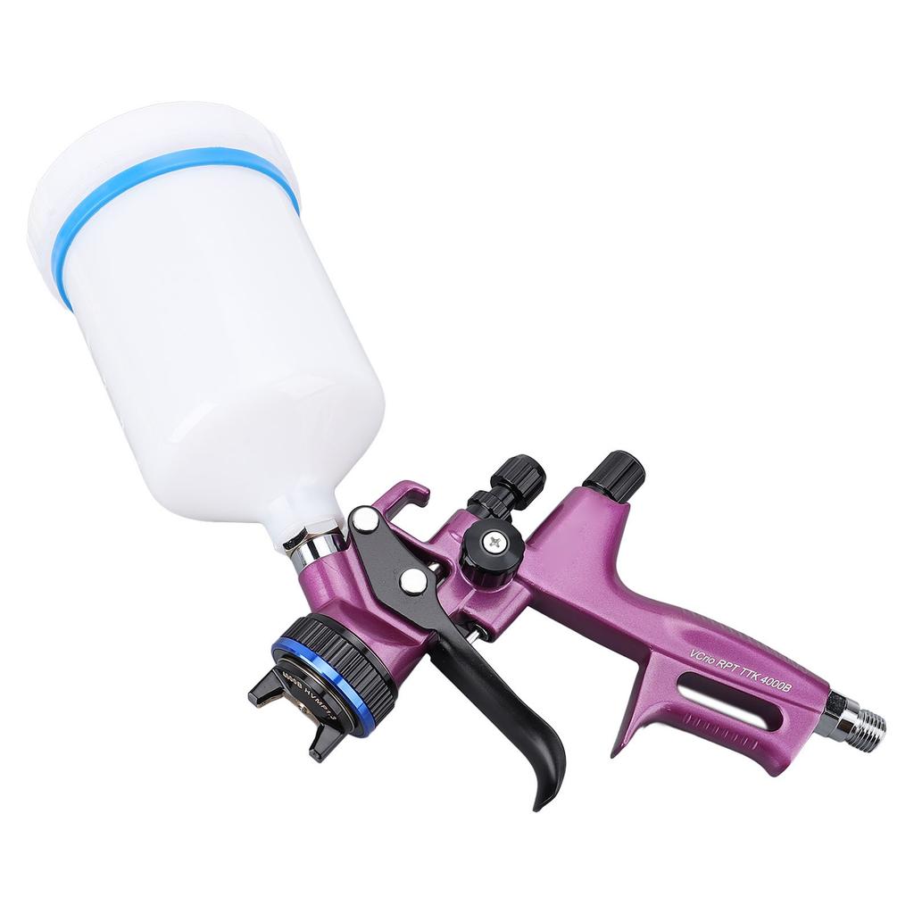 HVLP Spray Gun Kit with 1.3mm Tip 600ml Cup Professional Paint Sprayer 4000B for Furniture Wall Art