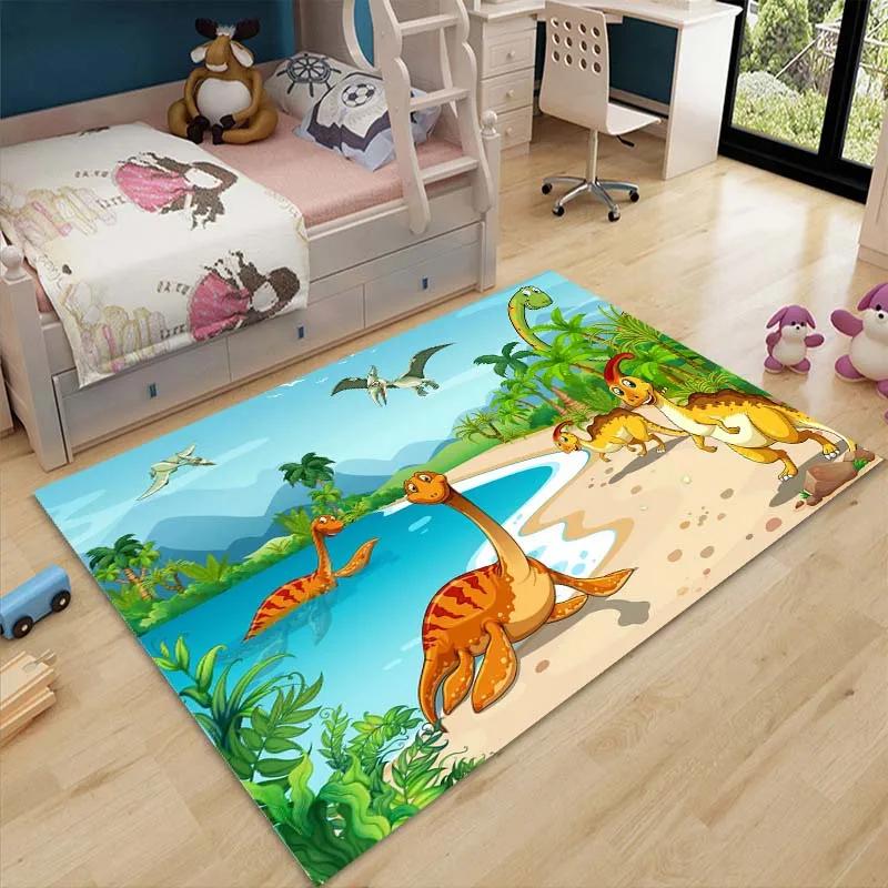 3D Cartoon Zoo Tiere Baby Krabbelmatte Teppich für Kinderzimmer Dekoration Kinderbereich Bodenmatte Bequemer Rutschfester Teppich Schnelle Lieferung