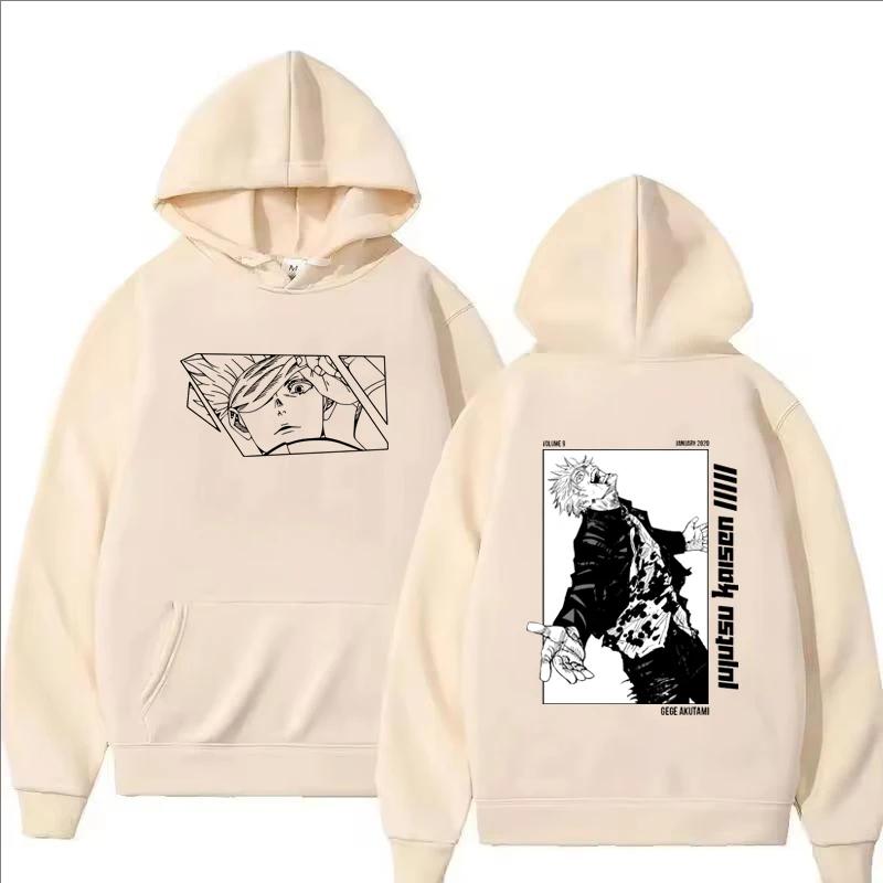 Satoru Gojo Jujutsu Kaisen Printed Hoodie Autumn Winter Men Casual Loose Fashion Harajuku Round Neck Long Sleeve Tops Sweatshirt