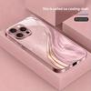 Pink crystal flowing sand pattern design glass phone case suitable for iPhone 17 16 15 14 13 12 11Pro/Max/Plus scratch resistant