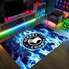 Derby County Football Design Crystal Velvet Carpet Cozy Non?Slip Printed Rug For Bedroom Living Room Entrance