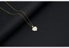 Gold Shell Pendant Necklace with English Alphabet - European & American Trend In Titanium Steel Chain