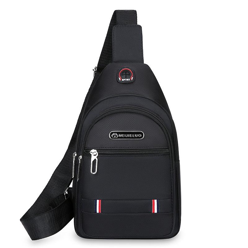 Men's Waterproof Oxford Crossbody Chest Bag - Korean & Japanese Style