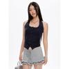 Vest Sling Women's Neck Design Waist Lace Pure Desire Wind Top Elastic Summer Niche Slim Fit