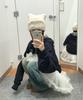 Tansanmageunesyum Logo Cat Beanie (Ivory)