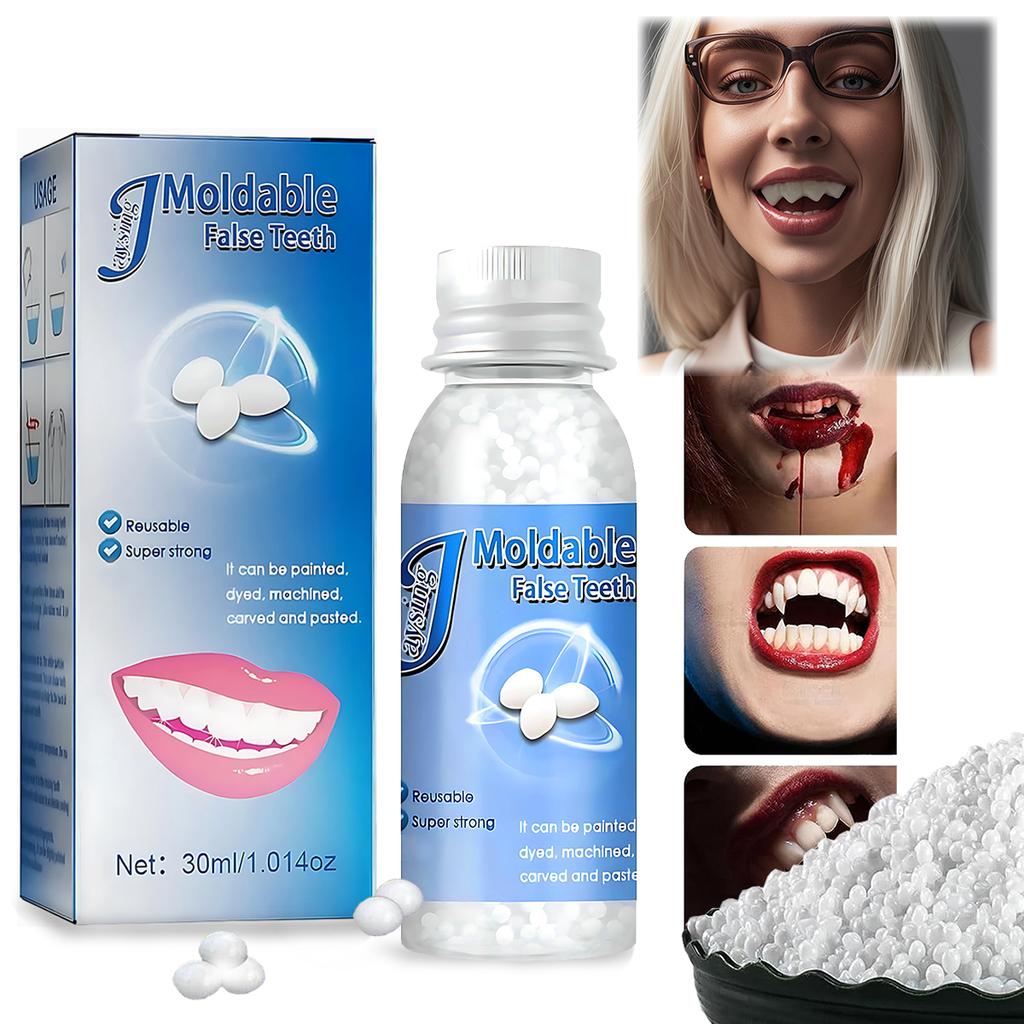 Molded Resin - Party Temporary Teeth Decoration DIY Role-Playing Temporary Restoration Model Halloween Vampire Molten Clay 3