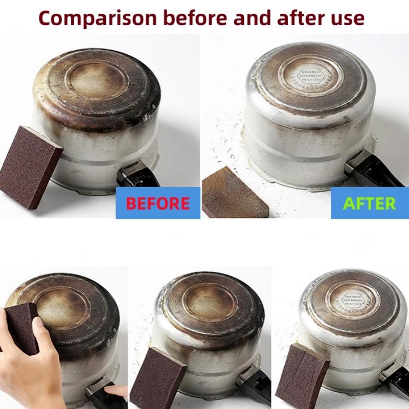 Magic Sponge Eraser Descaling Emery Cleaning Brush Silicon Carbide Descaling Cleaning Brush Stove Top Pot Kitchen Tools Esponjas