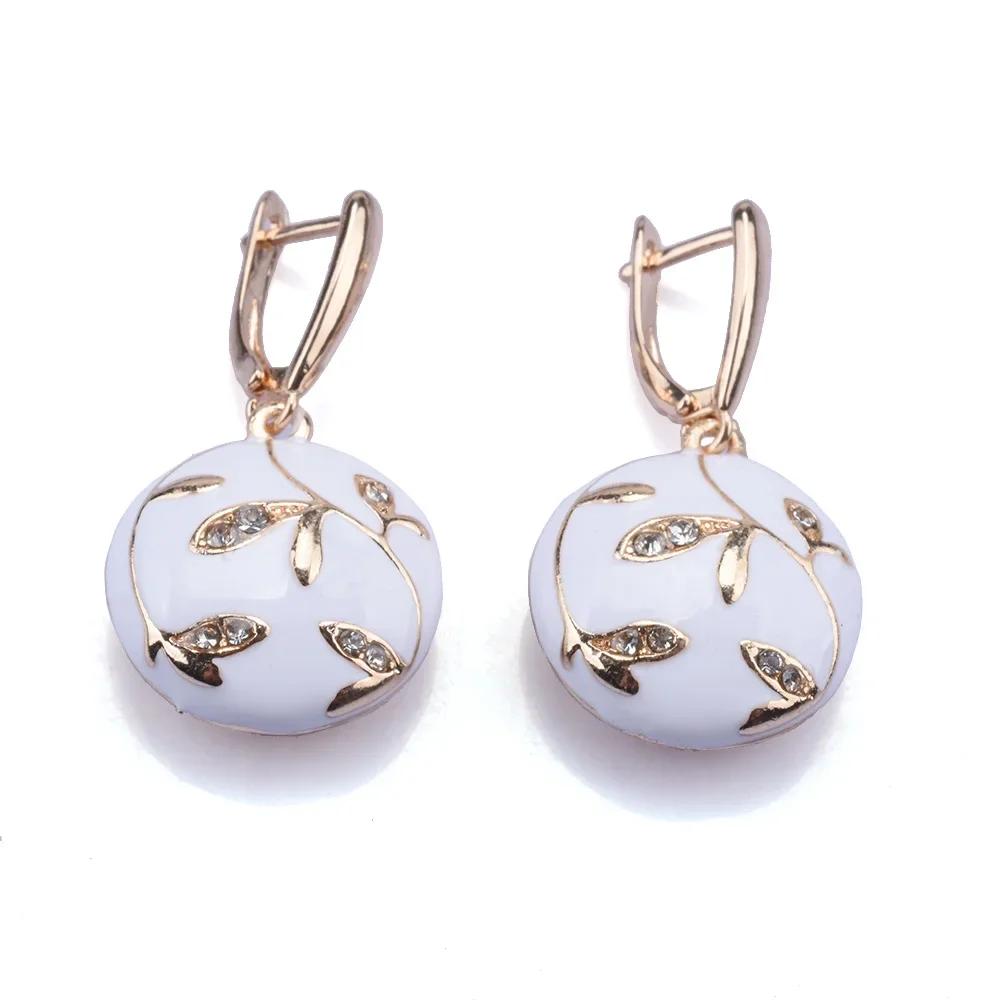 

New Fashion Black White Enamel Drip Oil Geometric Metal Alloy Statement Hanging Earrings Women Korea Summer Jewelry белый