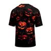 Men's Casual Short Sleeve T-Shirt Lightweight Breathable Fabric Crew Neck Halloween Pumpkin Pattern Printed Top