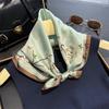 New spring/summer small square scarf - printed chinese style mulberry silk scarf - multi-purpose bag tie
