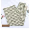 Plaid Pants Women's Summer Thin Section Loose Straight-leg Slimming All-match Casual Pants High Waist Drape Wide-leg Pants