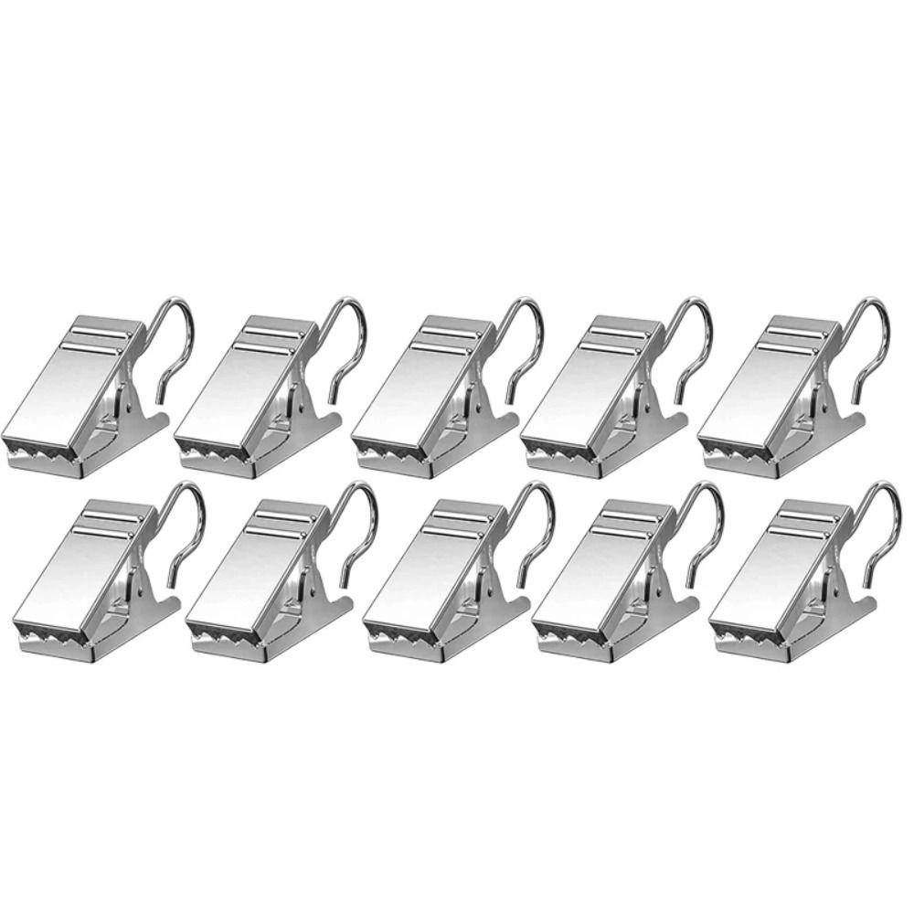100Pcs Stainless Steel Drapery Crocodile Clip Hanging Drapes Clamp  Display Photos