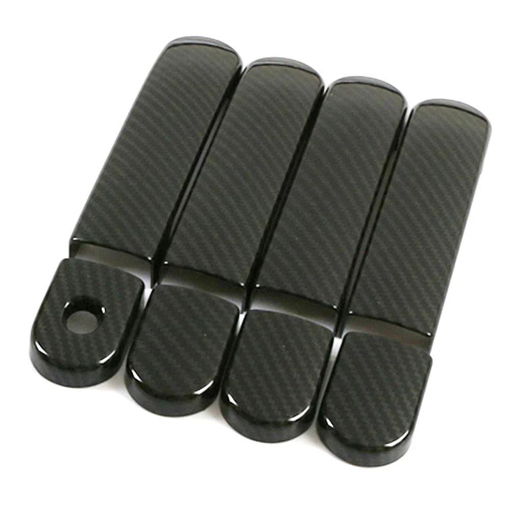 Car Upgrade Carbon Fiber Door Handle Cover For Nissan March Micra K12 Grand Livina L10 Note Tiida C11 Cars Accessories