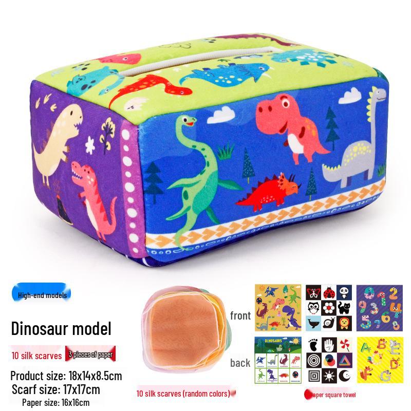 Indestructible Baby Tissue Box Toy: Early Learning Pull-Out Tissues for Ages 0-1