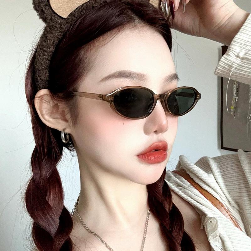 Classic Vintage Oval Sunglasses Women Men Small Frame Simple Trend Sun Glasses Driving Fishing Shade Glasses