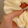 Elastico per Capelli Alta Elasticità Grande Dimensione Allargata Corda per Capelli Texture Pieghettata Colore Puro Porta Coda di Cavallo e Chignon Accessorio per Capelli