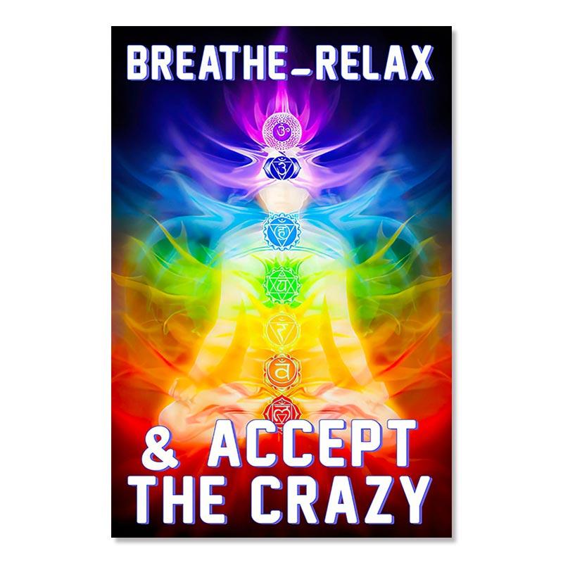 Vintage Yoga Chakra Awakening Postere și imprimeuri Iubitor de yoga Mișcarea mâinii Relaxați-vă pictura pe pânză Modern Wall Home Decor Pictures