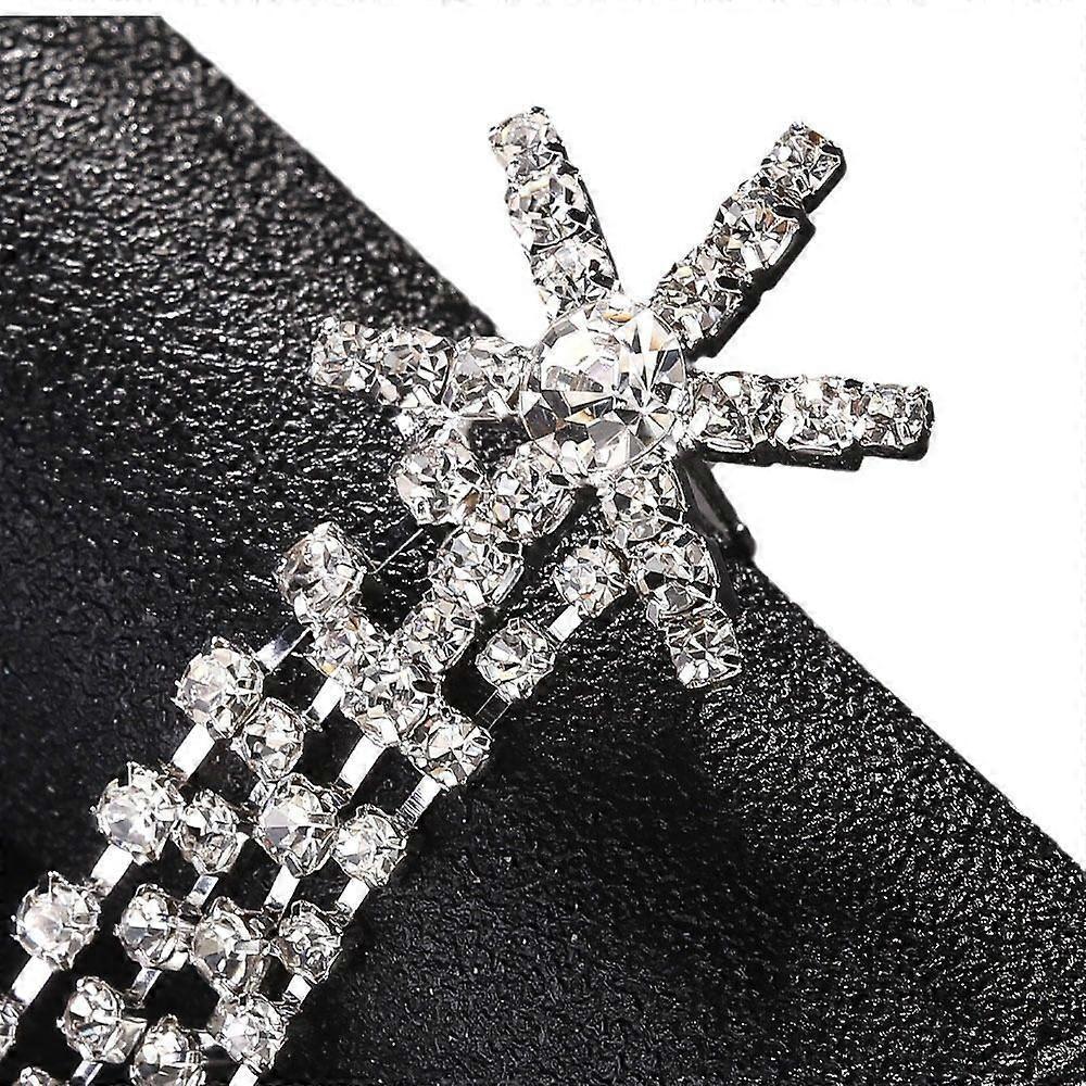 Exquisite star tassel earrings light luxury high-end earrings for women all-match rhinestone earrings gold
