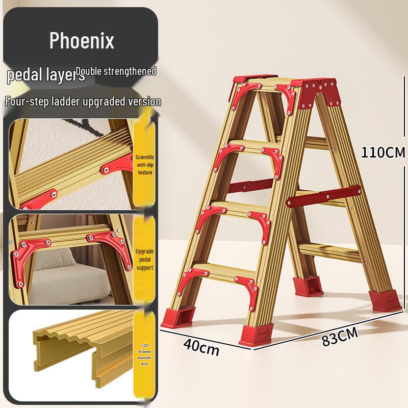 Aluminum Multifunctional Telescopic Folding Ladder: Portable, A-Frame, Household & Engineering Use