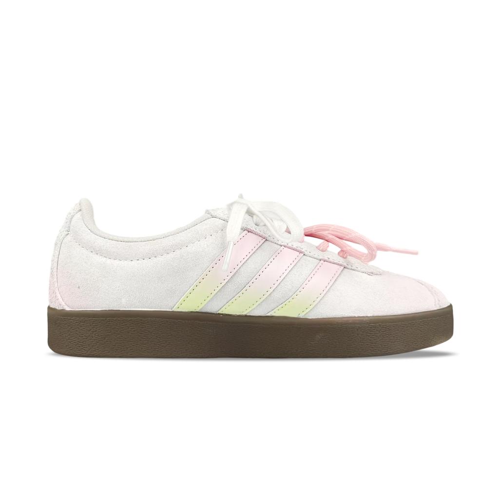 Adidas VL COURT 2.0 Cushioning Abrasion Resistant Cushioning, Wear Resistant Low top Skateboard Shoes Unisex Pink White HQ1802(Team76-)