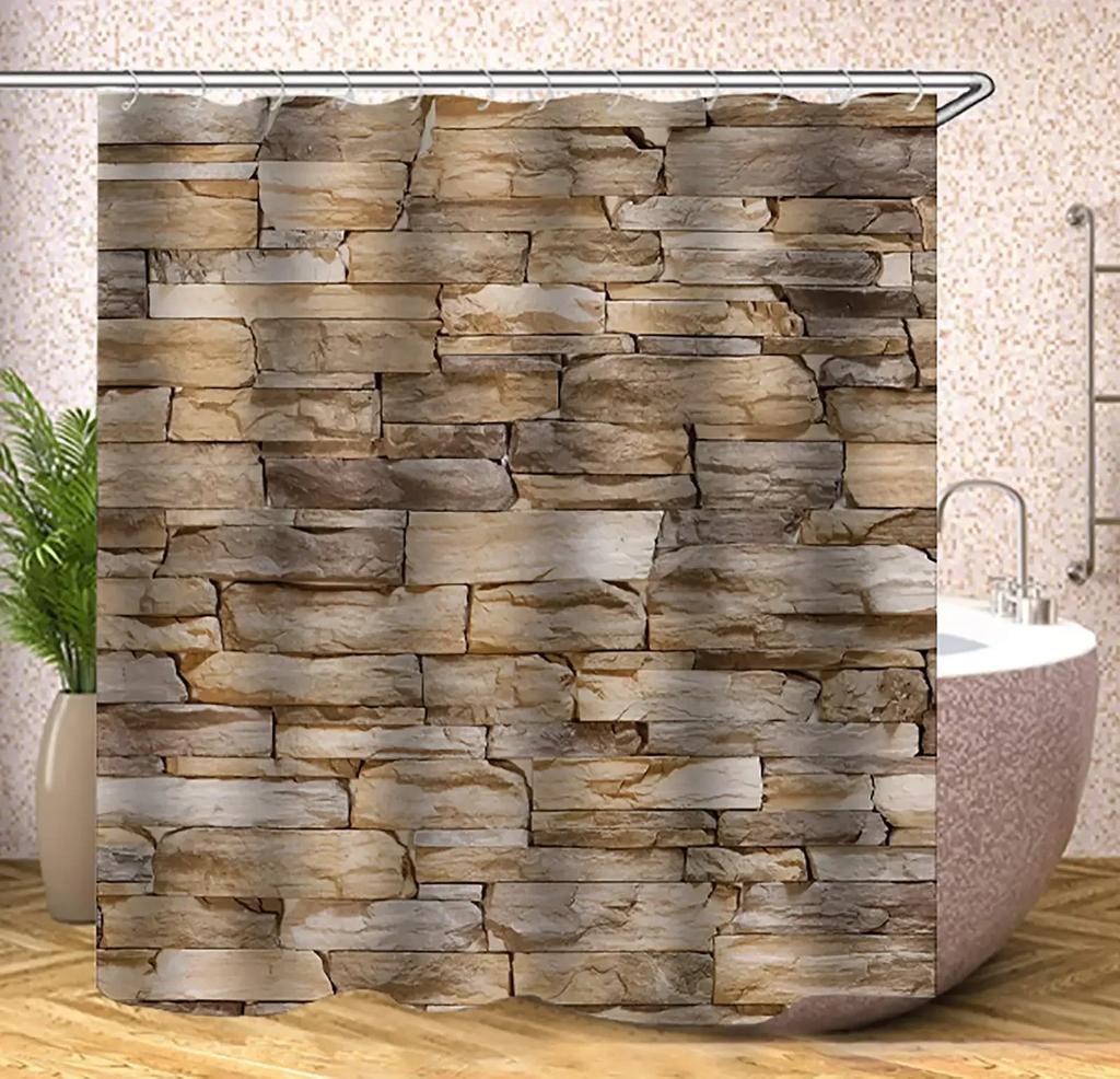 Passaggio Segreto alla Scuola di Magia Tenda da Doccia Muro di Mattoni Decorazione Bagno Tessuto Poliestere Impermeabile Set Tende da Bagno
