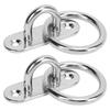 2pcs Stainless Steel Pad Eye Plate High Strength Highly Polished Heavy Duty Pad Eye Plate with