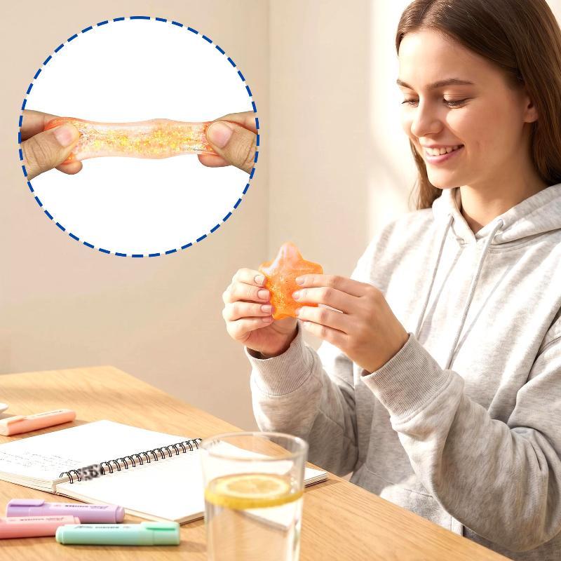 1Pc Maltose Star Slow Rising Stretchy Decor Creative Stress Relief Squeeze Toys For Desk Display Soft Star Fidget For Office