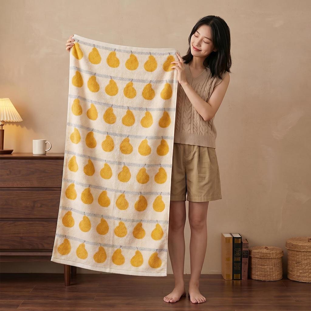 7A Antibacterial Large Bath Towels - Pure Cotton, Absorbent, Fast Drying, Shed-Resistant for Men & Women