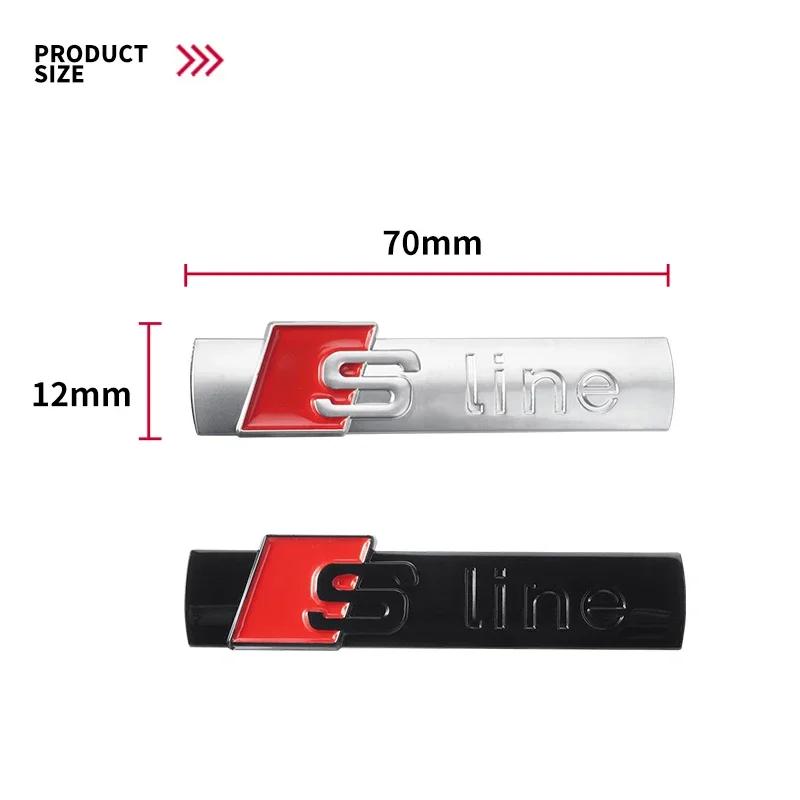 Car Styling Emblem Grill Front Hood Badge Grille Car Body Sticker for Hot SLine A3 A4 B8 8P 8V B6 A5 A6 C7 Q5 B9 B7 C6 A1 Q7 Q3