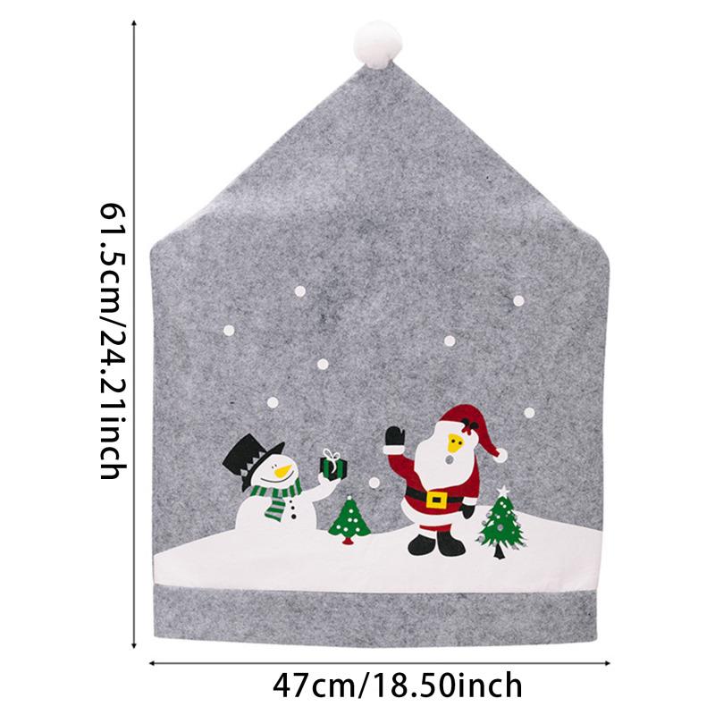 Рождественский чехол на стул полный пакет применимый декор эластичные чехлы на стулья высокая спинка обеденный стул атмосфера Universal Size