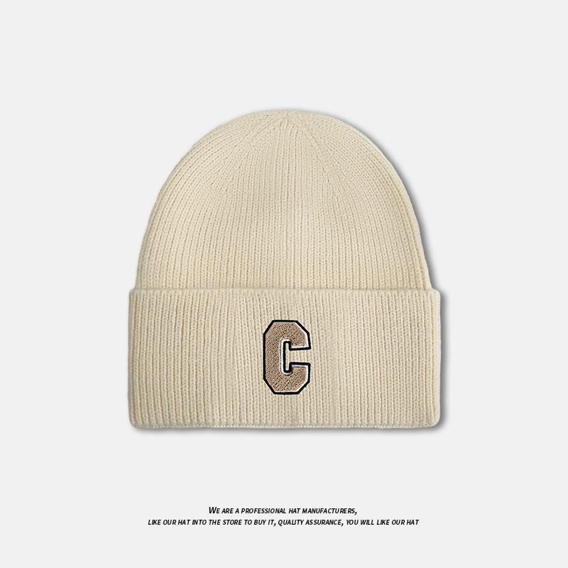 Autumn and Winter Hats for Women Ins Personality Simple Versatile Woolen Hat Showing Face Small Cold Hat Warm Toe Knitted Hat