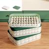 Large Capacity Dumpling Storage Container Multi-Layer Food Freezer Box Stackable Sealed Fresh-Keeping Wonton Organizer for Home Refrigerator