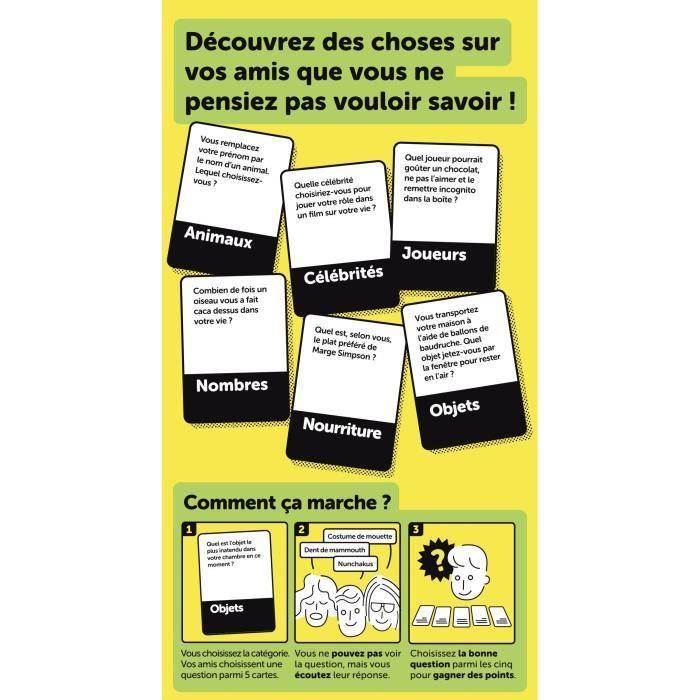 Questions dingues à poser à vos amis - Jeu d'ambiance - MEGABLEU - Dès 14 ans