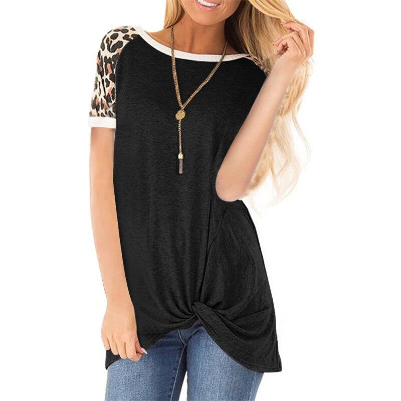 Blusas Mujer De Moda 2022 Blouses Summer Clothes Leopard Short Sleeve Tshirts for Women Top Female T-shirt Women's T-shirt Tops