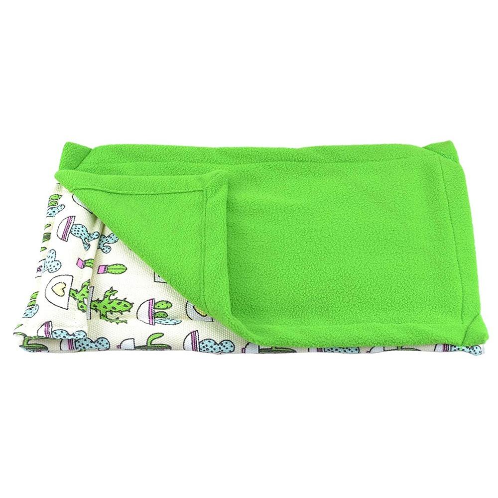 

Встроенная съемная подушка плюшевая клетка для хомяка мягкое спальное место для рептилий спальный мешок для ящериц мыши бежевый/зелёный