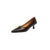 Fashion NEW Spring/Autumn Women Pumps Genuine Leather Shoes for Women Pointed Toe Thin Heel Shoes Cocise Black High Heels Stiletto Heels