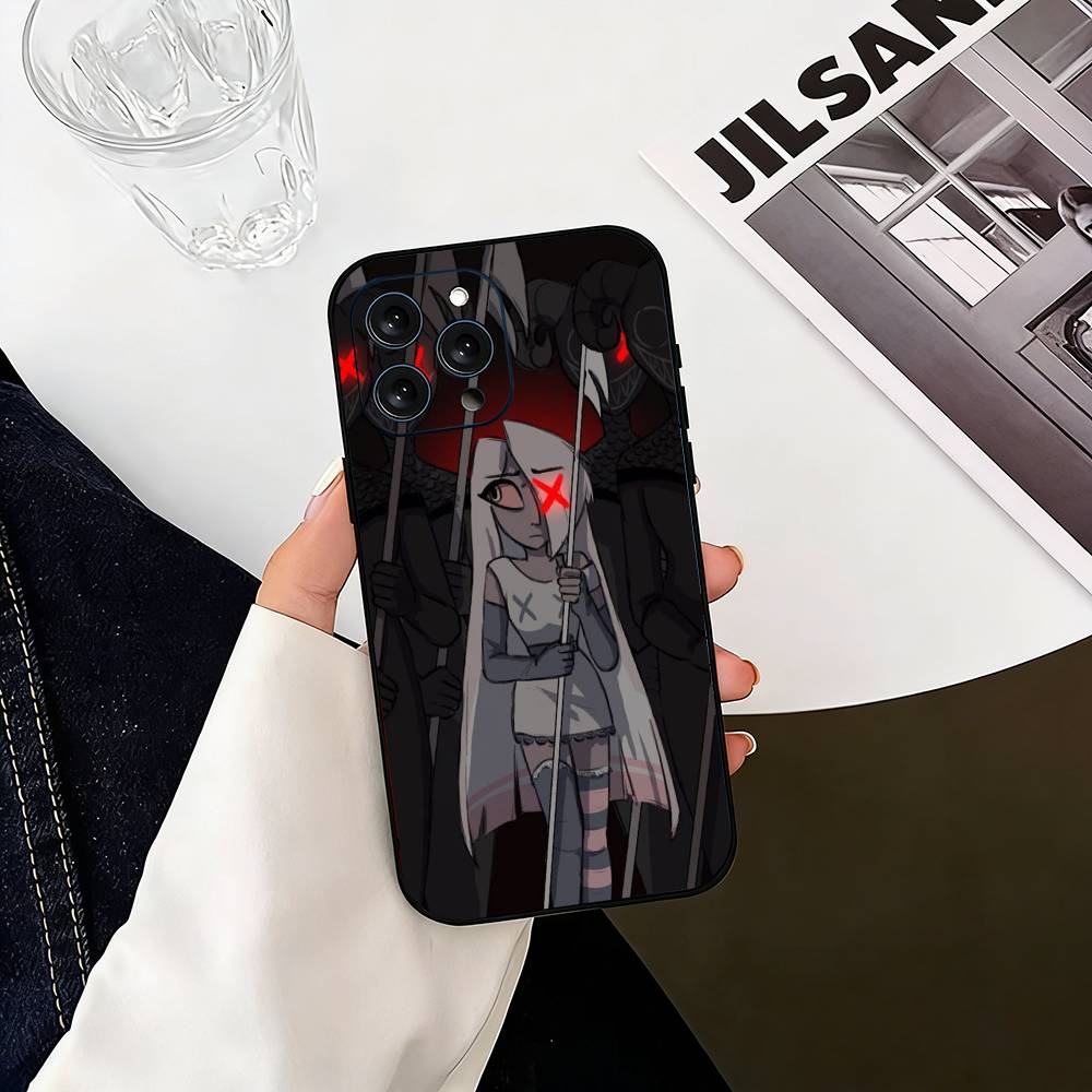 H-hazbin hotel V-veggie Чехол для телефона для iPhone 17,16,15,14,13,12,11 Plus,Pro Max,XS,Мягкий силиконовый черный чехол iPhone13