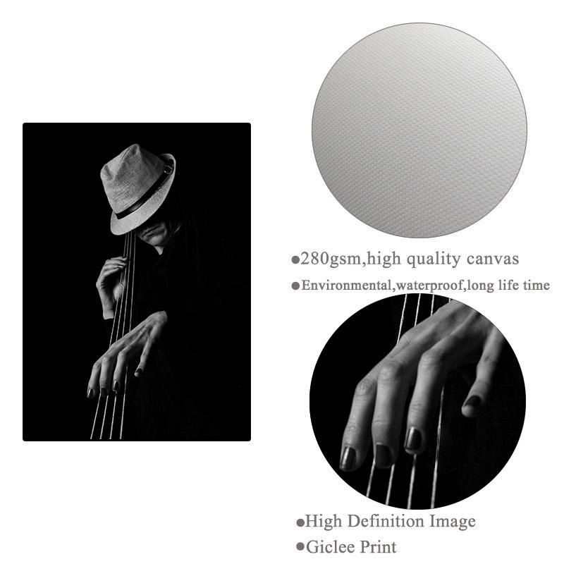 Black And White Music Men Wall Art Bedroom Decoration Ballet Girls Affiche Murale Canvas Painting Teenager Room Decoration HB001