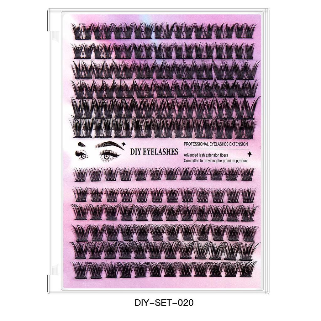 240 Cluster 3040D Falsche Wimpern: 10-14mm DIY Natürliche Dichte Segmentierte Wimpern