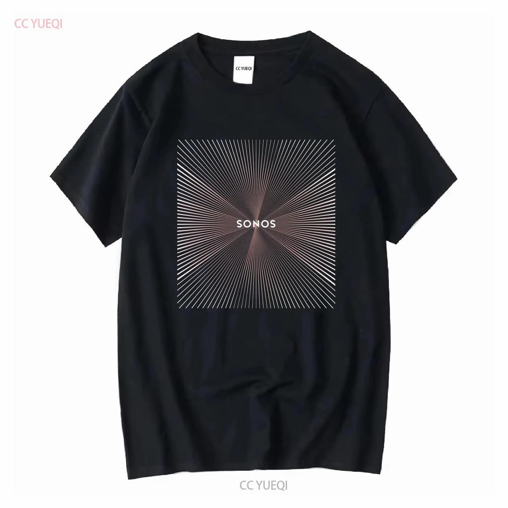 Sonos Wireless HiFi Audio Systems T Shirt Subwoofers Speakers Black Size L long or short sleeves vintage Washed Breathable