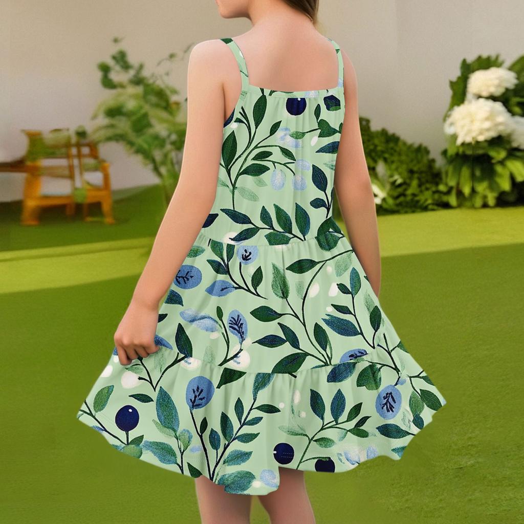 Children's Summer Casual Fashion Round Neck Sleeveless Dress