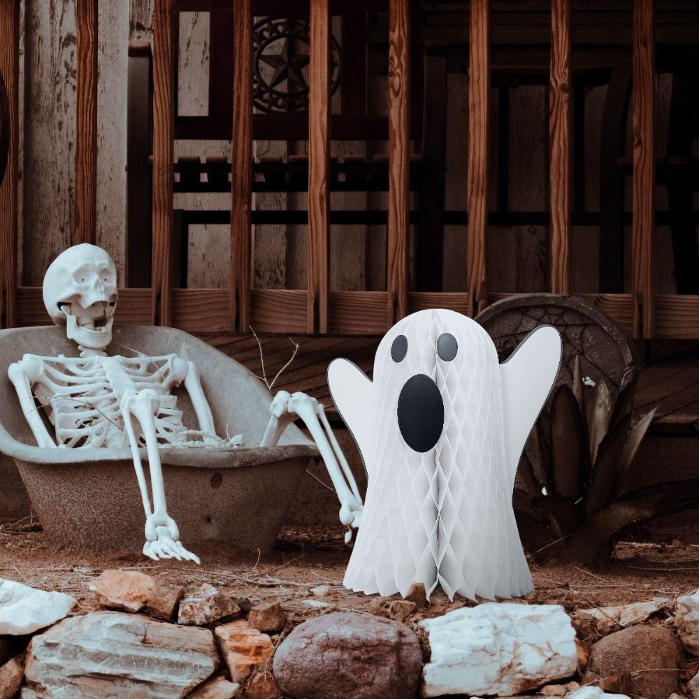 Colorful Pumpkin Honeycomb Ball Creative Halloween Paper Pendant Party Decoration Lantern Home