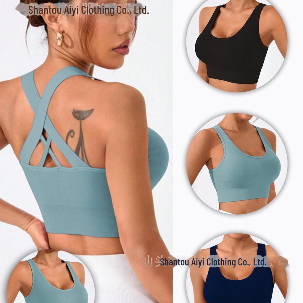 Shockproof Push-Up Sports Bra: Cross-Border, Quick-Dry, Beautiful Back Design, Large Size, Hot-Selling for Running and Yoga