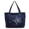 Hot Sale Spider Web Embroidered Denim Bags Women's Shoulder Bags Vintage Portable Commuter Tote Bags Canvas Bags