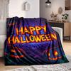 1pc Halloween Pumpkins Blanket, Lightweight Flannel Fleece with Digital Printing, Soft Warm for Sofa, Travel, Camping, Office, Couch, Chair, and Bed,
