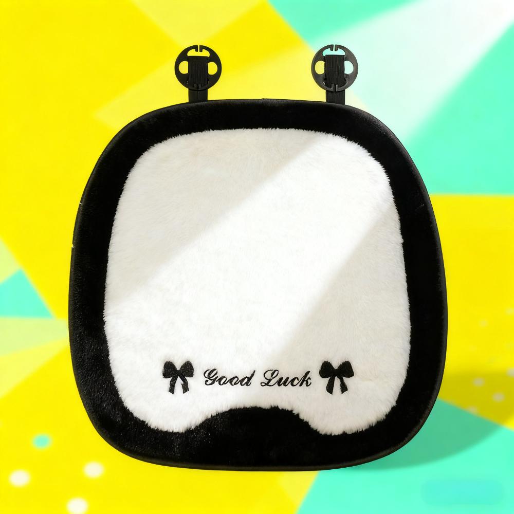 Plush Car Seat Cushion for Winter Warmth and Heating, Car Seat Cushion for Light Luxury Bow Tie Car Seat Cover